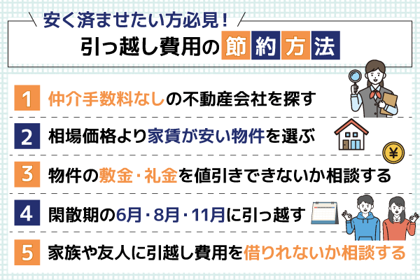 引越し費用を節約する方法